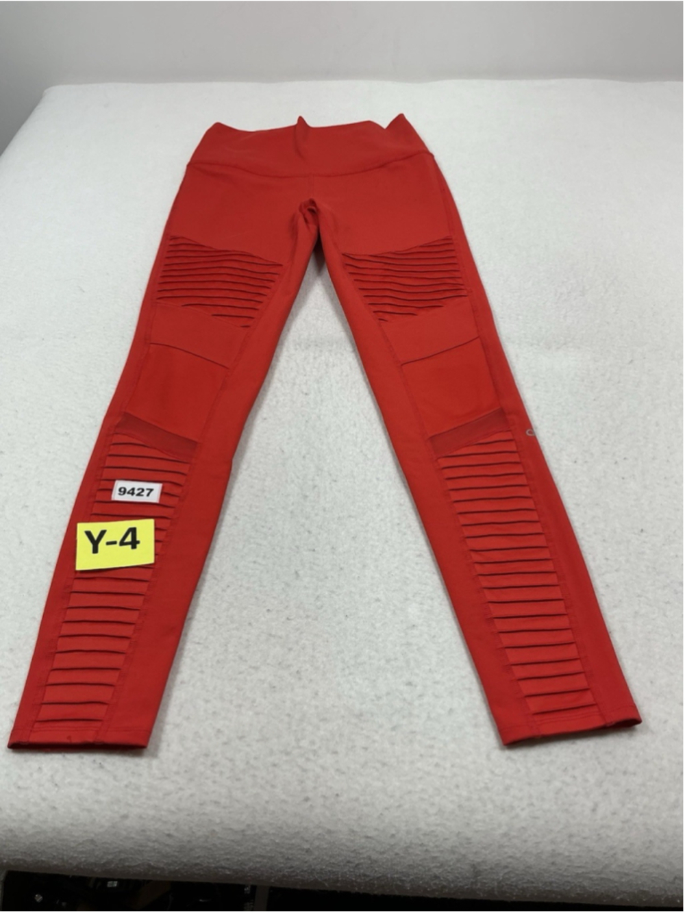 Womans Excellent ALO Pullon Compression Leggings Orange Medium